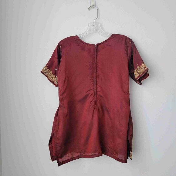 Womens Maxi Skirt And Top Set Short Sleeves Traditional Style Size Small & XL - Picture 7 of 14